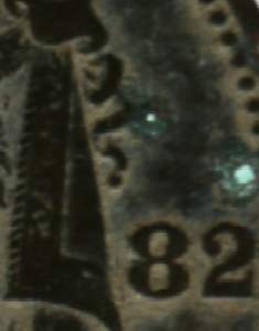 5 bani 1882 - un fald