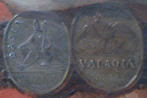 Unirea Principatelor - tablou de Theodor Aman - detaliu cu paftaua purtat� de Valahia (t�n�ra din dreapta)