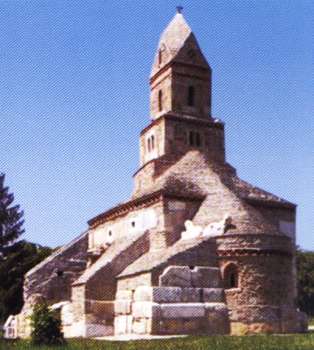 Biserica din Densu - imagine de pe pliantul ce nsoete moneda