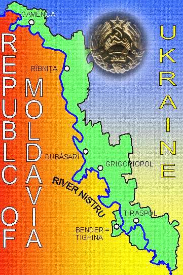 Map of the self-proclaimed Transnistrian Republic