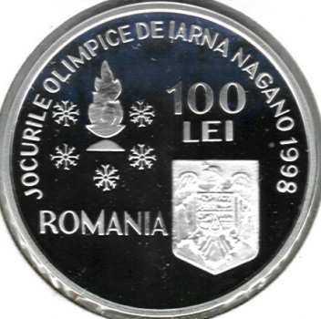 100 lei Olimpiada de iarn� de la Nagano 1998 - aversul comun
