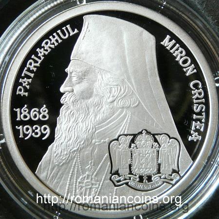 10 lei argint 2010 - patriarhul Miron Cristea (1868 - 1939)