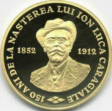 5000 lei 2002 - 150 de ani de la na�terea lui Ion Luca Caragiale - revers