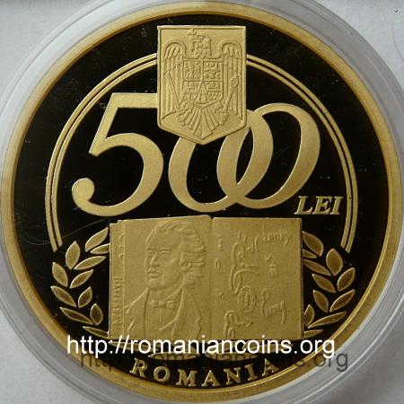 Mihai Eminescu - 160 de ani de la na�tere - 500 lei 2010