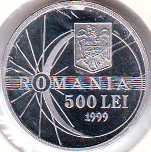 500 lei 1999 Eclipsa total de soare din 11 august 1999 - varianta pentru colecionari, realizat la calitatea like proof - avers