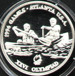 100 lei 1996 Atlanta - canoe - revers