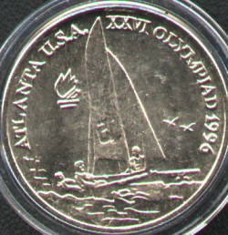 10 lei 1996 Atlanta - iahting - revers