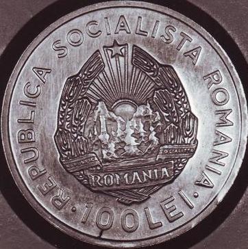 100 lei 1984 - Canalul Dun�re-Marea Neagr� - prob� monetar�