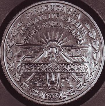 100 lei 1984 - Canalul Dun�re-Marea Neagr� - prob� monetar�
