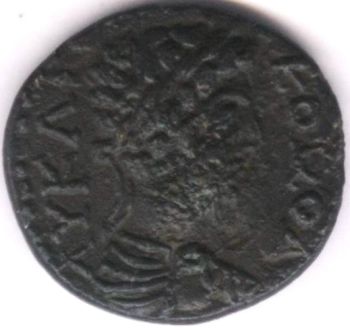 Commodus / acvil� pe delfin - moned� b�tut� la Histria - avers