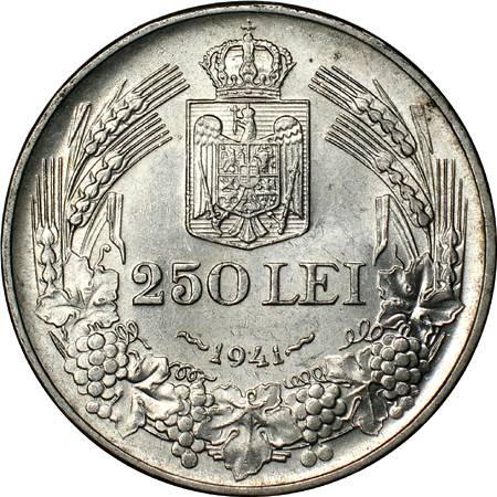 250 lei 1941 NIHIL SINE DEO