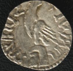                Ducat muntean de la Mircea cel B�tr�n - avers                                                         (cu legend� latin�)