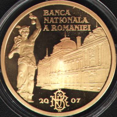 medalia de tombac dedicată celei de-a 10-a aniversări a înființării Muzeului BNR