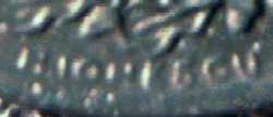 2 lei 1941 - detail with the name of the engraver