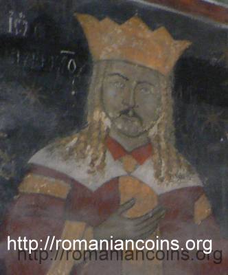 Neagoe Basarab, as he is represented on the votive painting from Snagov Monastery