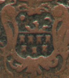 Coat of arms of Transylvania on Habsburg copper greschl 1765 (Kupfer-Greschl) - Maria Tereza