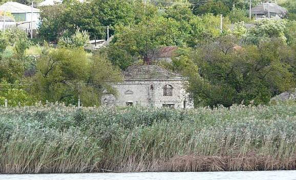 the church, nowadays deserted and ruined, from the village of Z�zuleni on the left bank of River Nistru, picture taken in September 2008