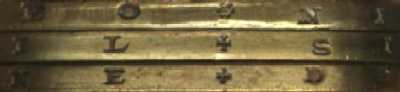 2000 lei 1946 - separating signs on the edge