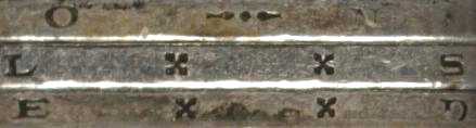 500 lei 1944 - signs between the words on the edge