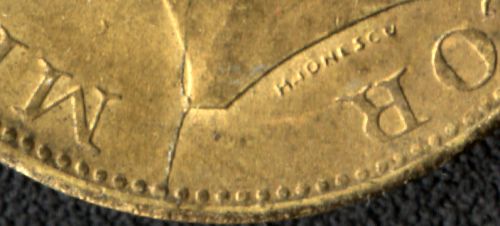 500 lei 1945 with hair - detail
