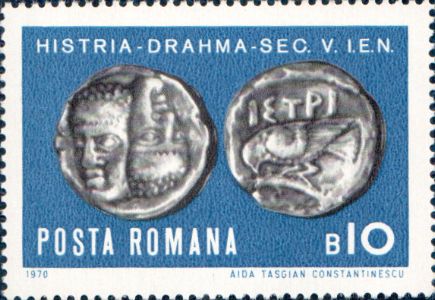 10 bani - drahmă de Histria
