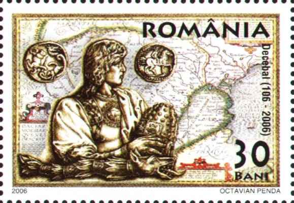 2006 - Ziua mărcii poștale românești - Decebal (106 - 2006) - 30 bani - monedă dacică