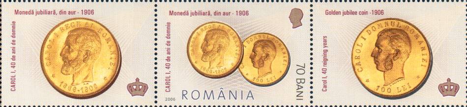 2006 - Istoria monedei românești - 100 lei 1906 - 40 de ani de domnie a regelui Carol I
