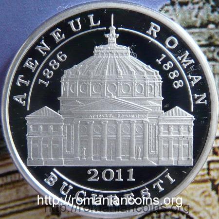 medal of the mint set 2011 - 125 Years since  the Beginning of the Construction of the Romanian Athenaeum