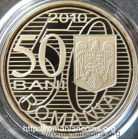 50 bani 2010 - Centennial Anniversary of the First Flight of Aurel Vlaicu's Plane - obverse