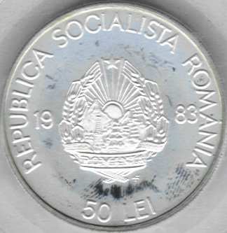 50 lei 1983 - 2050 de ani de la crearea statului dac centralizat și independent - avers