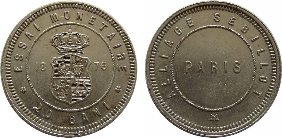 20 bani 1876 - pattern