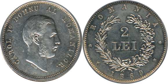 2 lei 1869 - pattern