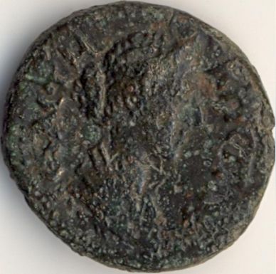 Bruttia Crispina / Dionysos - provincial Roman coin from Istros - obverse