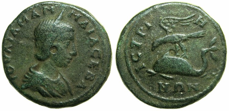 4? assaria - Istros - Julia Mamaea / eagle on dolphin