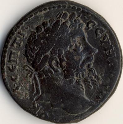 Septimius Severus / Tyche - Roman provincial coin from Histria - obverse