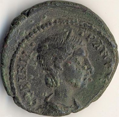 Sabinia Tranquillina - Roman provincial coin from Istros - obverse