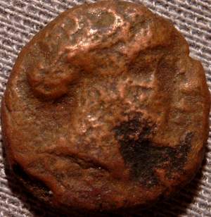 lepton from Istros (Histria), 4th century BC, obverse