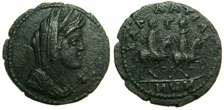 goddess Demeter / Dioscuri - coin from Callatis