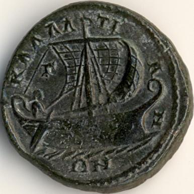 3 assaria Callatis - Demeter / ship with sails - pseudo-autonomous issue - reverse