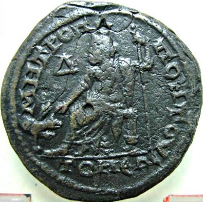 4 assaria - Caracalla / Hades - Serapis - Greek imperial coin from Tomis - reverse