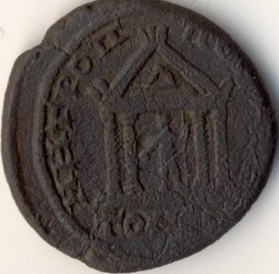 coin from Tomis - Caracalla / temple - reverse