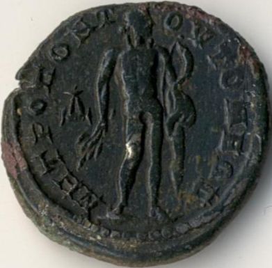 coin from Tomis - Elagabalus / Apollo - reverse