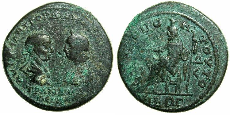 Gordian III and Tranquillina / Hades - Serapis - 4.5 assaria - reverse