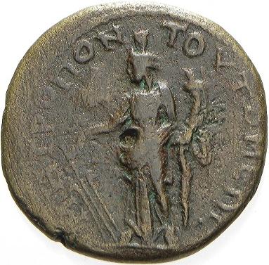 Gordian III and Tranquillina / Tyche - 4.5 assaria - reverse
