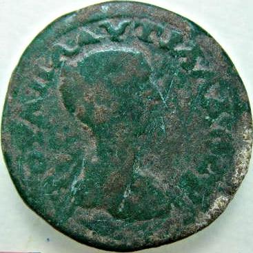 coin from Tomis - Plautilla / Poseidon - 3 assaria - obverse