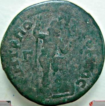 coin from Tomis - Plautilla / Poseidon - 3 assaria - reverse