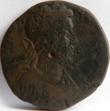 3 assaria - Commodus - Greek imperial coin from Tomis - obverse