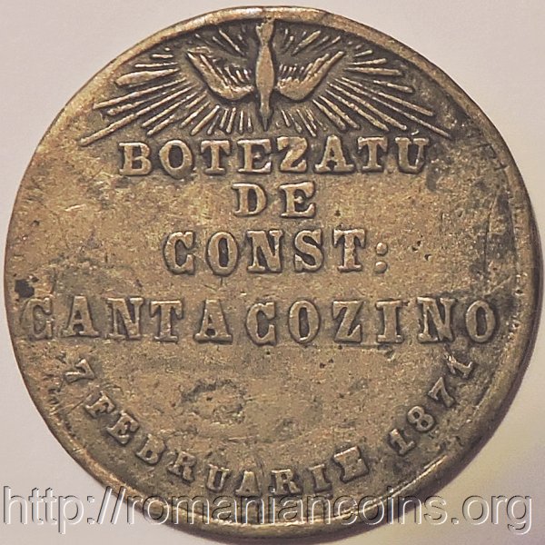 mărturie de botez din anul 1871