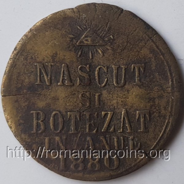 mărturie de botez din anul 1880