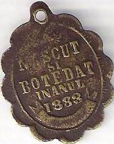 mărturie de botez din anul 1883